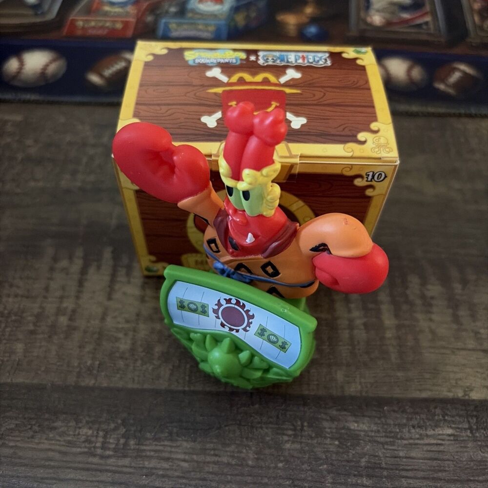 SpongeBob x One Piece Mr. Krabs x Jinbe #10 Figure w/Box Happy Meal Toy
